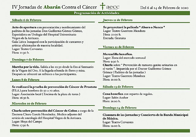 La AECC de Abarán celebra su Semana contra el cáncer - 1, Foto 1