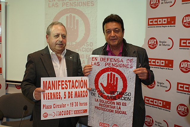 UGT y CCOO convocan a la ciudadanía murciana a participar en la gran manifestación del próximo viernes, Foto 1