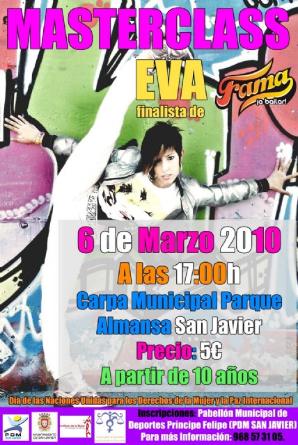 Eva, de Fama A Bailar, ofrece mañana en San Javier dos cursos y una masterclass de Funky y  Hip-Hop - 1, Foto 1
