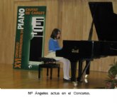 La totanera Mara ngeles Ayala Moreno, con tan slo 13 años, actu  tocando el piano en la Orquesta Sinfnica de la Regin de Murcia