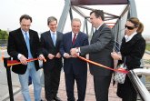Inaugurada la pasarela sobre las vías del ferrocarril en Alguazas