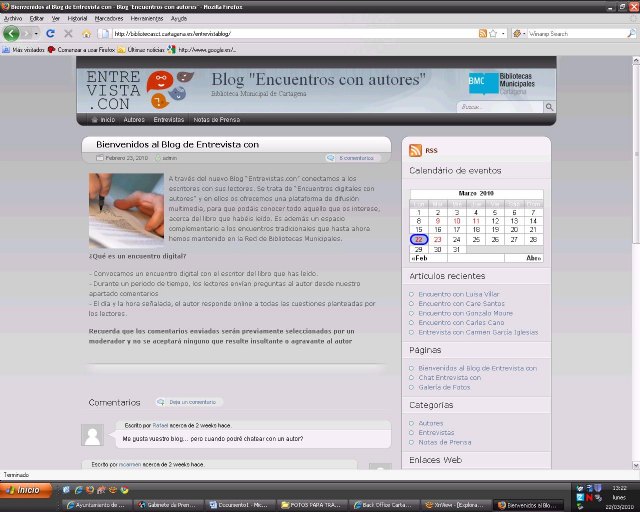 La Red de Bibliotecas Municipales de Cartagena estrena blog - 1, Foto 1