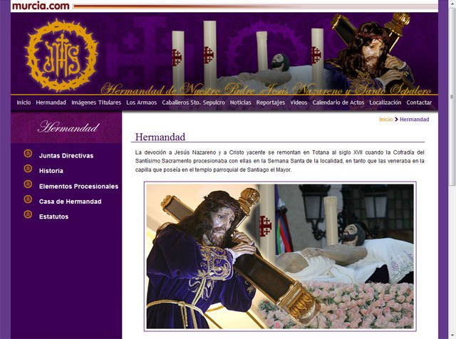 La Hermandad de Nuestro Padre Jesús Nazareno y Santo Sepulcro presenta su página web, Foto 1