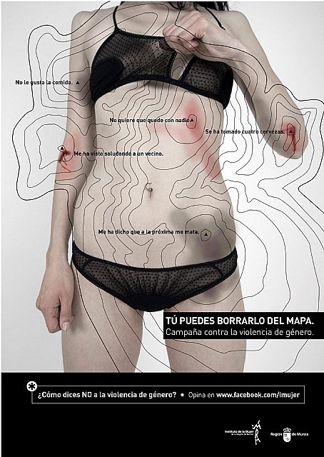 La última campaña contra los malos tratos del Instituto de la Mujer, seleccionada para el Anuario de Diseño Gráfico Español 2010 - 1, Foto 1