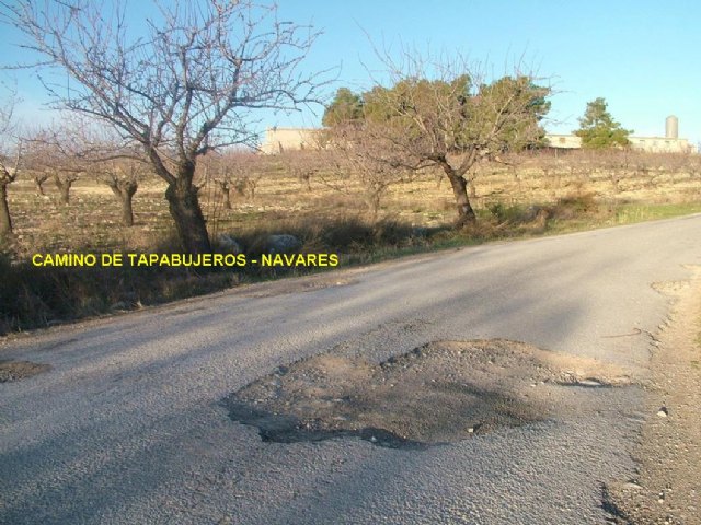 El Grupo Municipal Socialista se hace eco de la situación lamentable que presentan los caminos rurales de Caravaca - 1, Foto 1