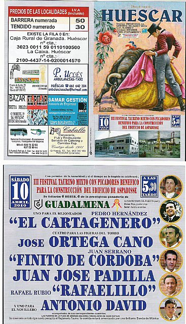 Ortega Cano, Rafaelillo y “El Cartagenero” torean el próximo sábado en Huéscar (Granada) - 1, Foto 1