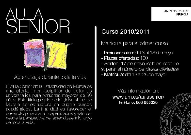 Aula Sénior, oferta de estudios para personas mayores de 50 años - 1, Foto 1