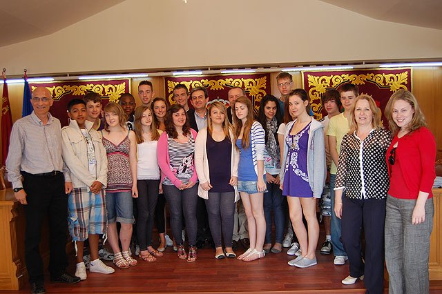 El alcalde de Alguazas recibe a un grupo de estudiantes ingleses - 2, Foto 2