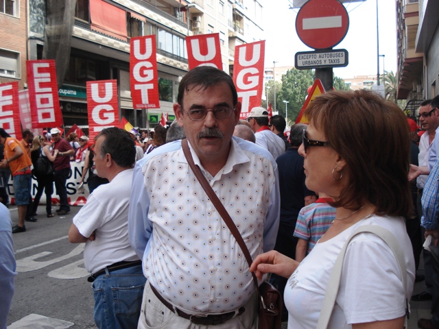 Militantes de IU Totana, junto a representantes de trabajadores, asistieron a la manifestacin del 1º de Mayo en Murcia - 2