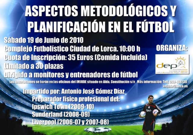 El preparador físico del Ipswich de la Premier League impartirá un seminario de fútbol en Lorca - 1, Foto 1