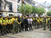 200 miembros de las Brigadas Forestales de Murcia peregrinan a Caravaca por la Va Verde