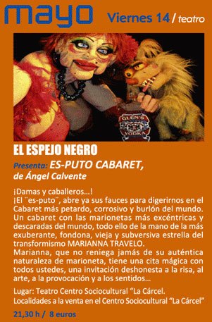Continúa la programación de teatro con la puesta en escena de la obra Es-puto Cabaret - 1, Foto 1