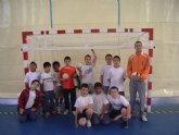 El equipo benjamn del colegio 'Reina Sofa' participa en la jornada de los cuartos de final de multi-deporte benjamn en Abarn