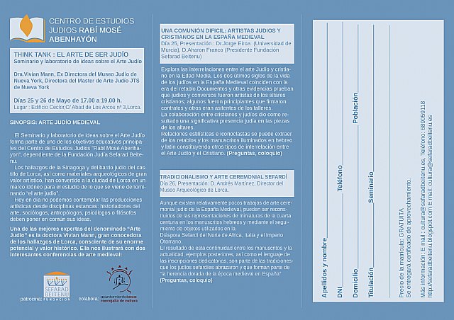 La directora del Master en artes Visuales judías en Nueva York, Vivian Mann, ofrece en Lorca un seminario sobre el arte judío medieval - 3, Foto 3