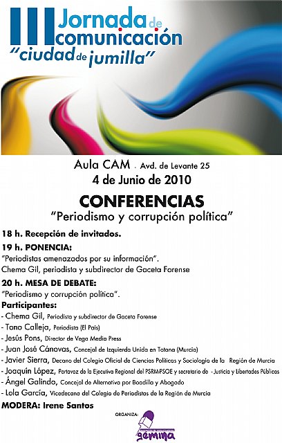 El próximo 31 de mayo se presenta en Jumilla la nueva Asociación de Comunicadores Gémina (ACOGE) - 1, Foto 1