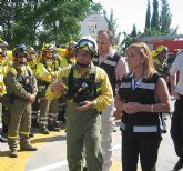 Ms de un centenar de efectivos del Plan Infomur realizan la prctica de un incendio forestal en El Valle