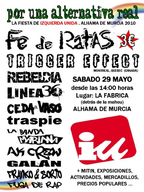 Fiesta de Izquierda Unida del Guadalentn en Alhama el sbado 29, Foto 1