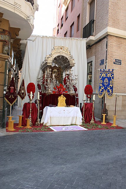 La Hermandad del Rocio de Murcia colocó un altar para la procesión del Copus - 4, Foto 4