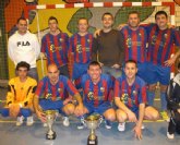 El equipo de futbol sala de la PB Totana se ha proclamado campeon de la liga de futbol sala invierno 09/10 y campeon del play-off