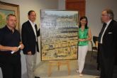 Antonio Snchez cede al patrimonio de la ciudad su lienzo sobre el Arrabal de la Arrixaca Nueva