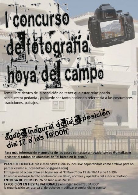 El Ayuntamiento convoca el Primer Concurso de Fotografía Hoya del Campo - 1, Foto 1