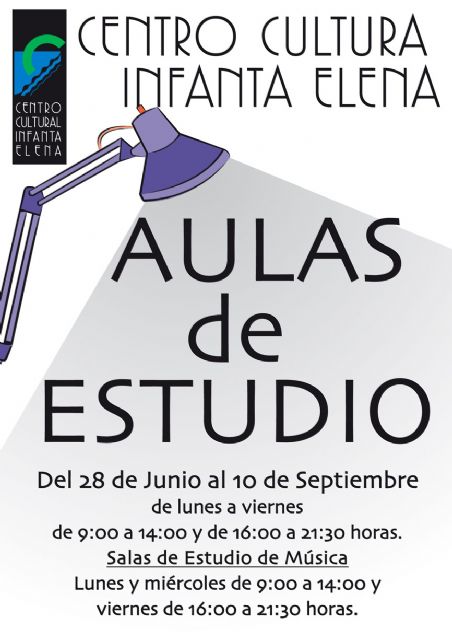 El Centro Cultural Infanta Elena abre un verano más sus puertas a los estudiantes con las aulas de estudio - 1, Foto 1