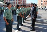 El delegado del Gobierno presenta 67 guardias civiles que realizarán sus prácticas en la Región durante un año