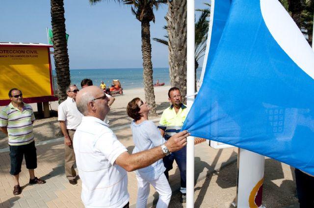 La playa de San Ginés recupera su bandera azul tras la construcción de la depuradora - 1, Foto 1