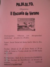 PADISITO organiza la II Escuela de Verano