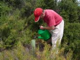 Alumnos del Centro Ocupacional 'Jos Moya' participan en una actividad de colaboracin medioambiental