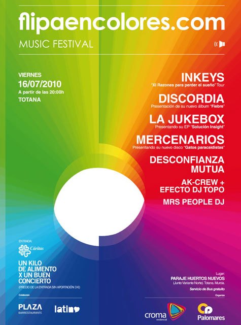 Flipaencolores Music Festival en Totana (Murcia), a beneficio de Cáritas, Foto 1