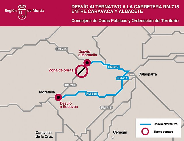 Cortan la carretera de Caravaca de la Cruz a Albacete para acelerar sus obras de mejora - 1, Foto 1