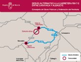 Cortan la carretera de Caravaca de la Cruz a Albacete para acelerar sus obras de mejora