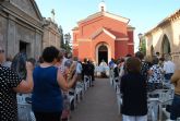 Autoridades municipales asisten a la tradicional misa celebrada en honor a la patrona del cementerio municipal Nuestra Señora del Carmen