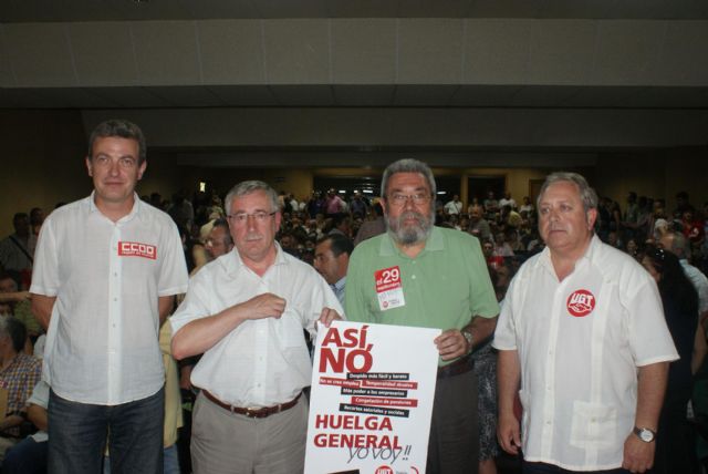 Cándido Méndez e Ignacio Fernández Toxo visitan Murcia acompañados de los Secretarios generales de UGT y CCOO en la Región - 4, Foto 4