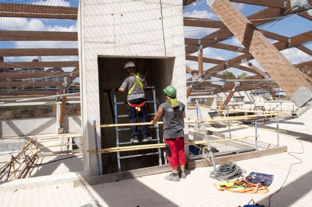 Avanzan los trabajos de cerramiento de la cubierta del Palacio de Deportes - 4, Foto 4