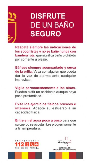 La Comunidad distribuye folletos y carteles con consejos para disfrutar de un baño seguro - 1, Foto 1