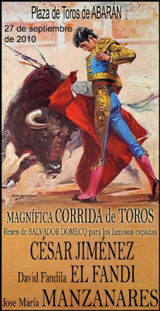 César Jiménez, El Fandi y José Mª Manzanares harán el paseíllo el 27 de septiembre en Abarán - 2, Foto 2