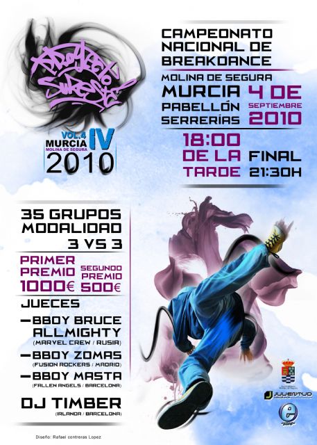 La cuarta edición del Campeonato Nacional de Breakdance de Molina de Segura se celebra el próximo sábado 4 de septiembre - 1, Foto 1