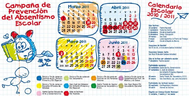 Educación edita el calendario escolar del municipio de Cartagena - 1, Foto 1