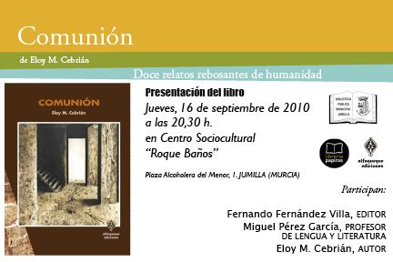 Dentro del Ciclo ´La Biblioteca Presenta´, este jueves Eloy M. Cebrián dará a conocer su libro ´Comunión´ - 1, Foto 1