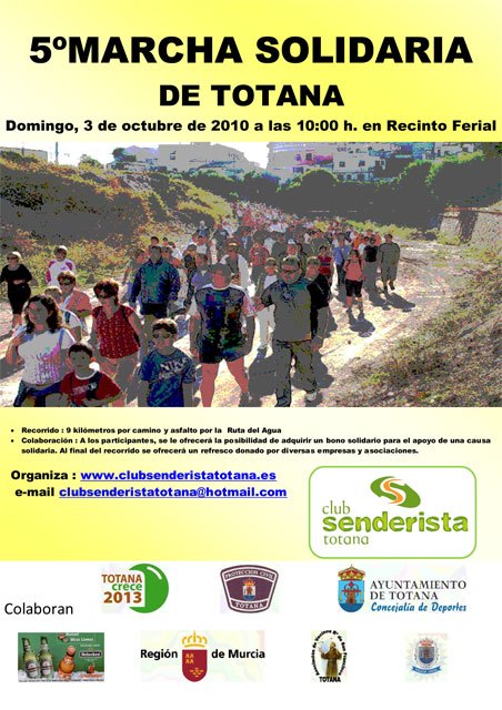 5ª marcha solidaria Ciudad de Totana, organizada por el Club Senderista de Totana, Foto 1
