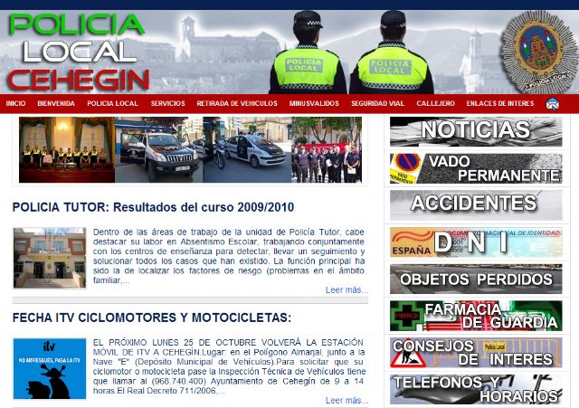 La Policía Local de Cehegín estrena página web - 2, Foto 2