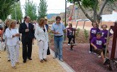 El jardn Miguel de Cervantes de Alhama estrena aparatos gimnsticos biosaludables