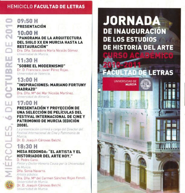 Pedro Cano participa en los actos organizados por el Departamento de Historia de Arte - 1, Foto 1