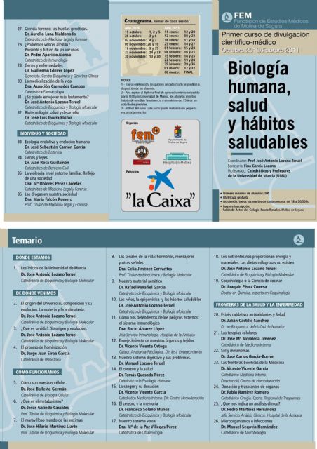 La Fundación de Estudios Médicos de Molina organiza su primer curso de divulgación científica y médica - 1, Foto 1