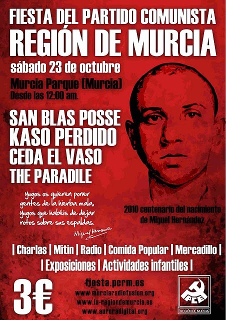 El PCRM realizará su 6ª Fiesta el próximo día 23 de octubre - 1, Foto 1