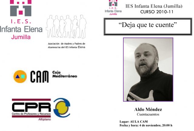 El IES Infanta Elena de Jumilla incia el curso escolar 2010-2011 con el cuentacuentos cubano Aldo Méndez - 1, Foto 1