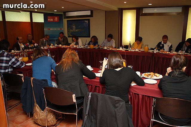 Rueda de prensa, desayuno informativo del PSOE de Murcia con los medios de comunicacin - 24
