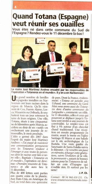 The French press echoed the "Meeting between totaneros", Foto 1